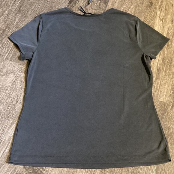 NWT Koral Isla Cupro Short Sleeve Top Sz Small in Black - Picture 11 of 11